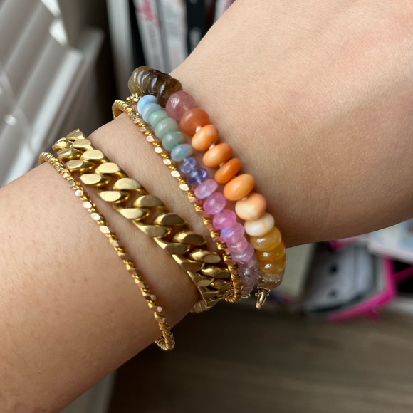 Encirkled Jewelry Half & Half Bracelet Cotton Candy 7” - Picture 5 of 9